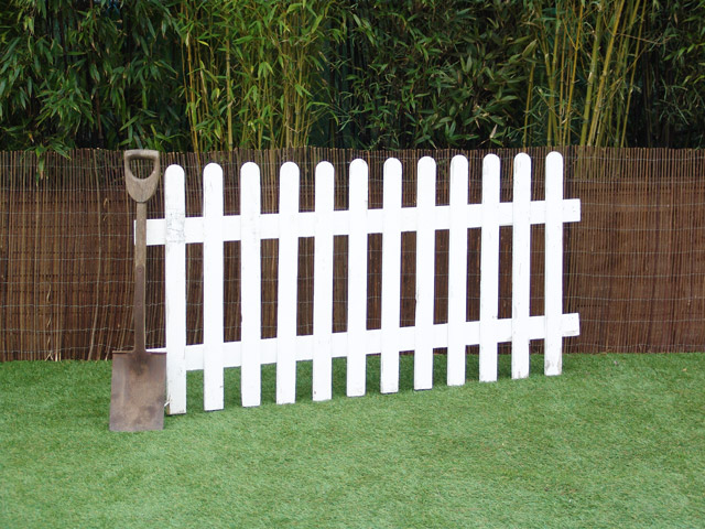 White Wooden Palisade Fencing