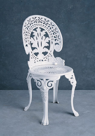 White Wrought Iron Chair