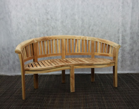 Wooden Curved Bench